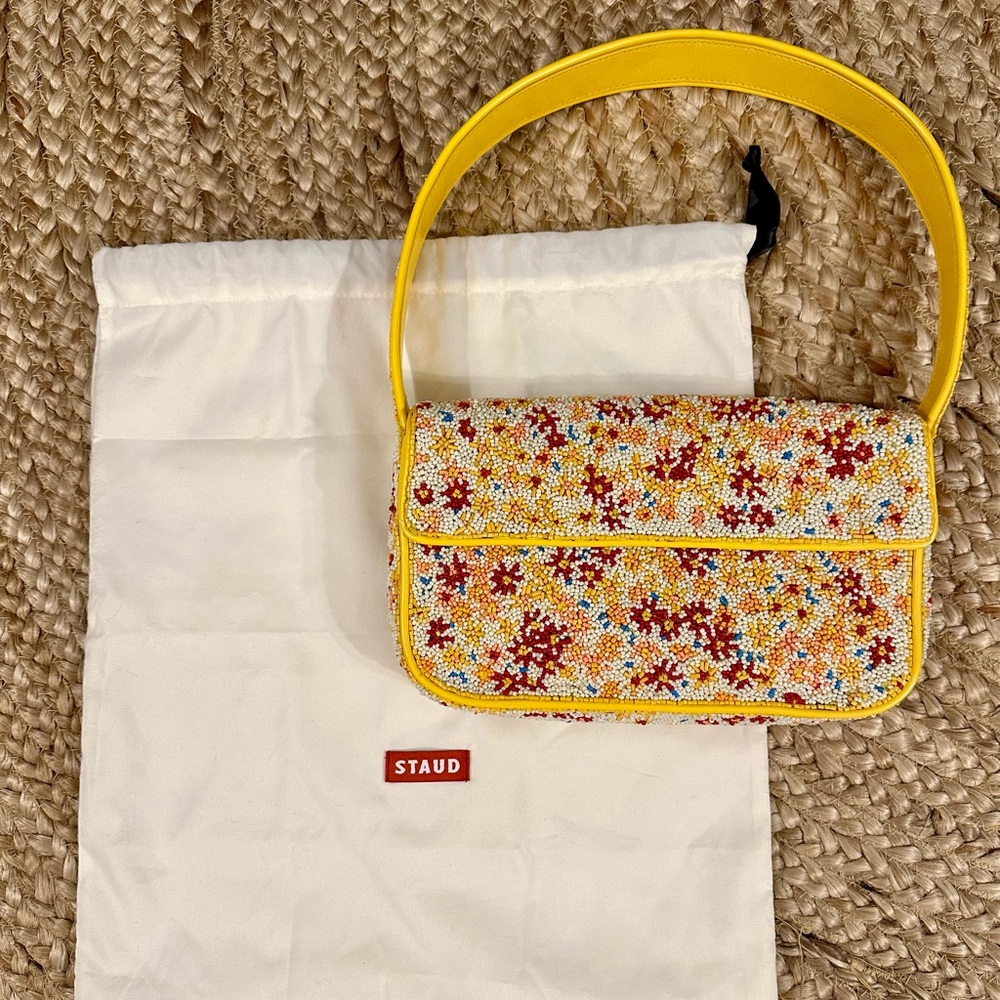 STAUD Tommy Beaded Shoulder Bag
